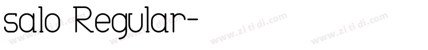 salo Regular字体转换